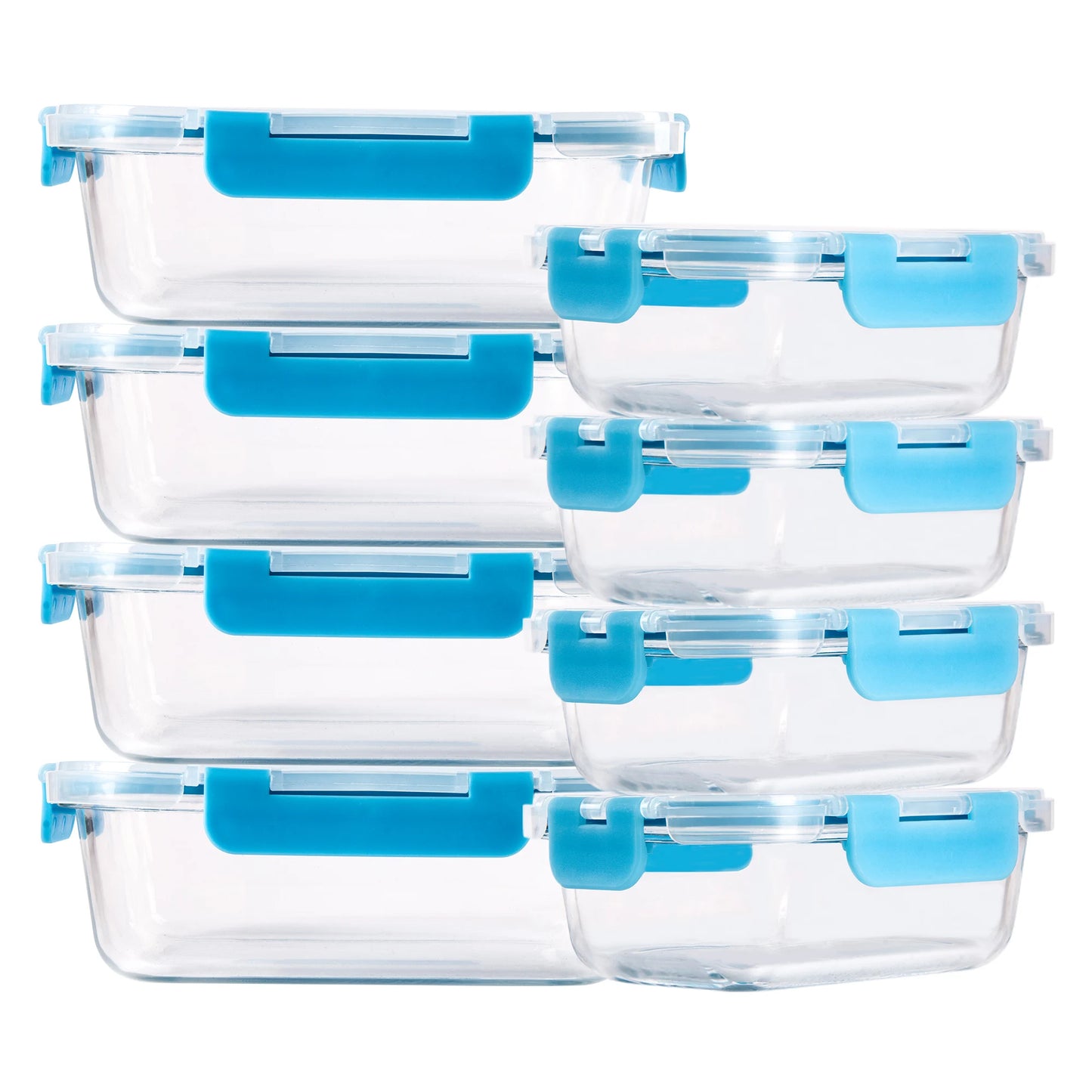 8-Piece Glass Food Storage Containers Set