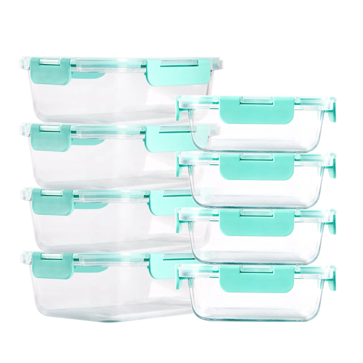 8-Piece Glass Food Storage Containers Set