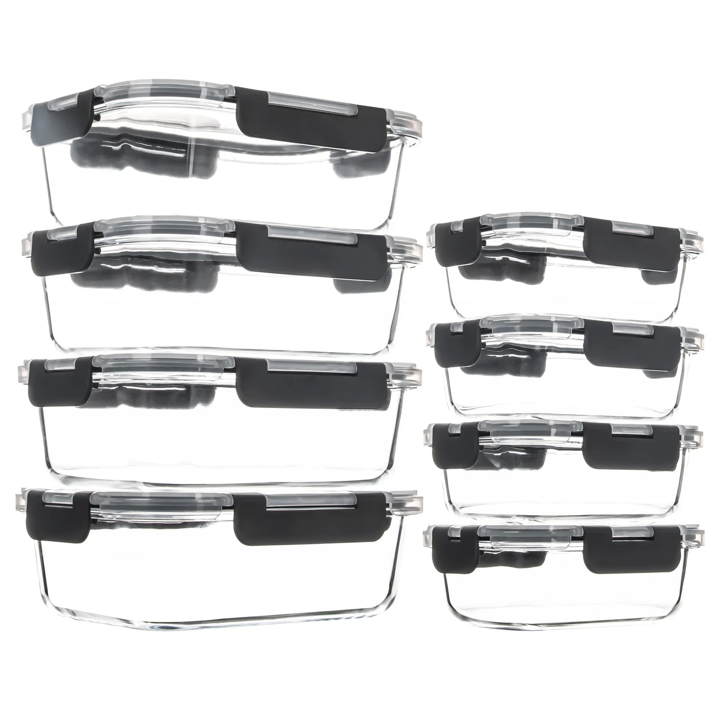 8-Piece Glass Food Storage Containers Set