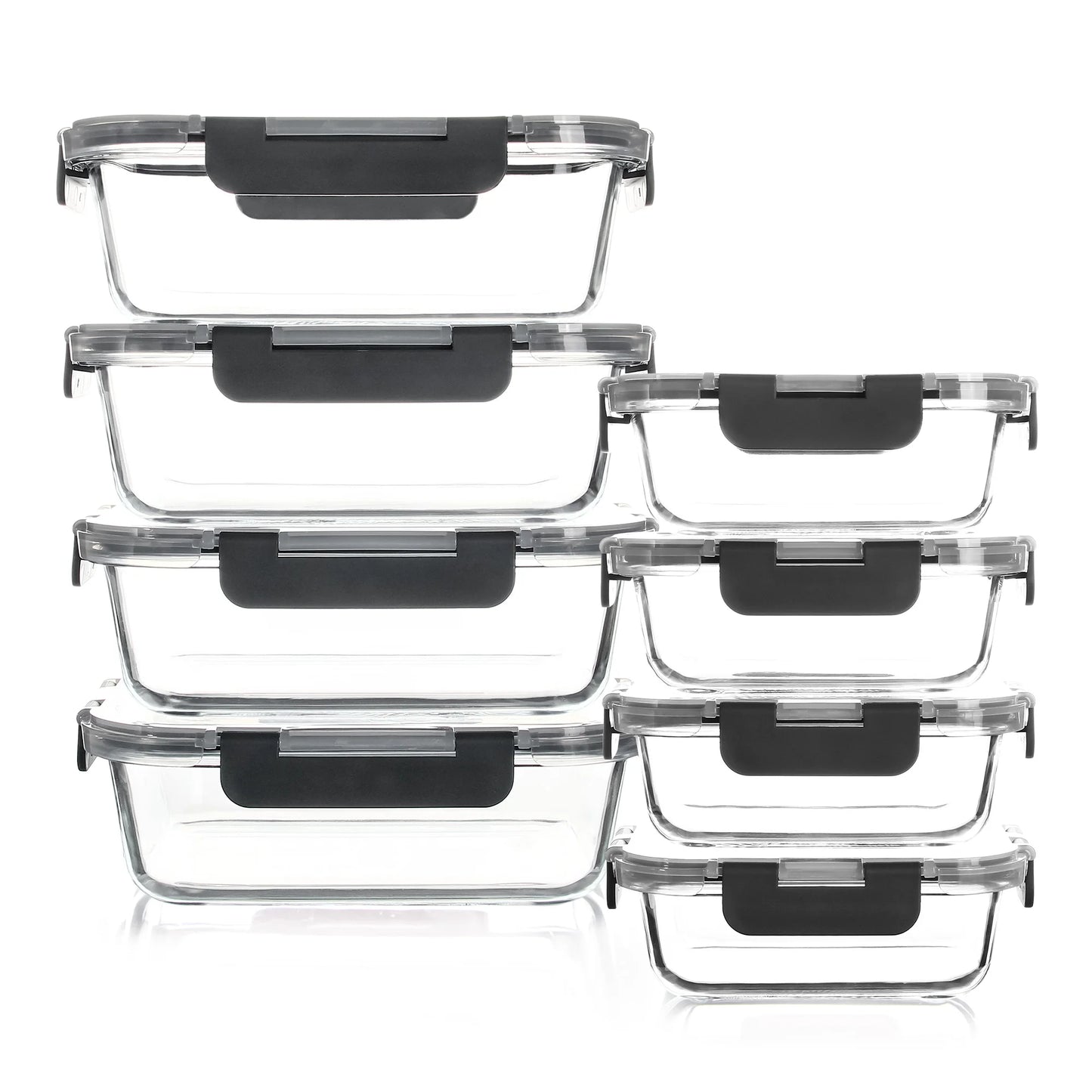 8-Piece Glass Food Storage Containers Set